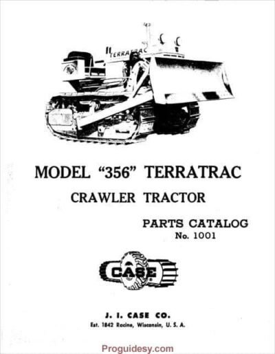 Case 356 Terratrac Parts Tractor Manual