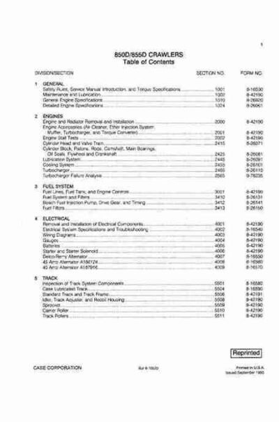 Case 850d, 855d Excavator Service Repair Manual - Image 2