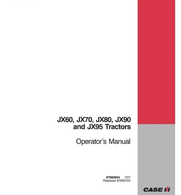 Case IH Jx60 Jx70 Jx80 Jx90 Jx95 Operators Manual