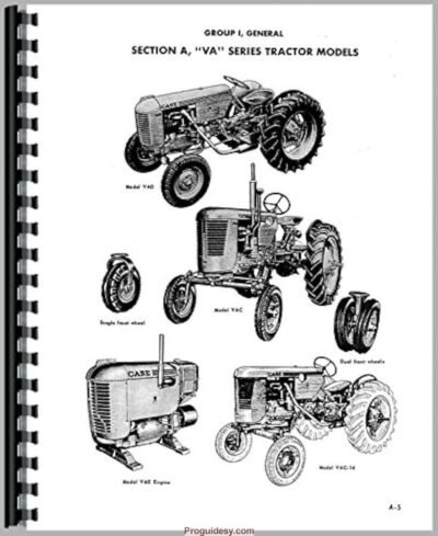 Case Va Vac Vae Vah Vao Tractor & Engine Repair Manual - Image 3