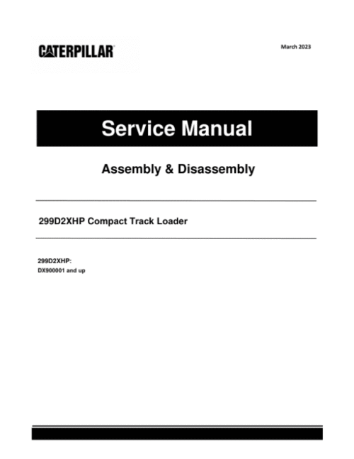 Caterpillar Cat 299D2XHP Compact Track Loader Service Repair Manual