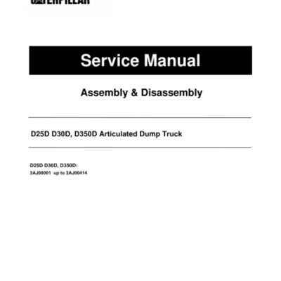 Caterpillar D25D D30D TRUCK Service Repair Manual