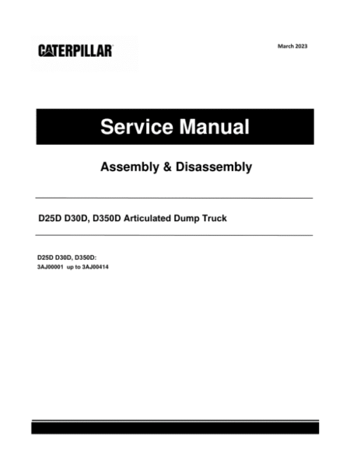 Caterpillar D25D D30D TRUCK Service Repair Manual