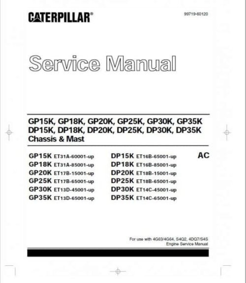 Caterpillar Gp15K Fc Gp18K Fc Gp20K Fc Forklift Service Manual