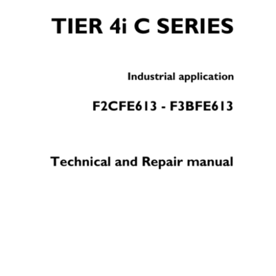 Cart Cursor F2CFE613 and F3BFE613 Tier 4i C Series (C87 & C13 ENT) Engine Repair Manual