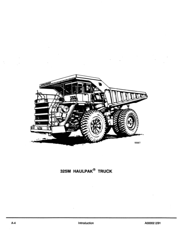 Komatsu 325M Dump Truck (Haulpack) Service Repair Manual