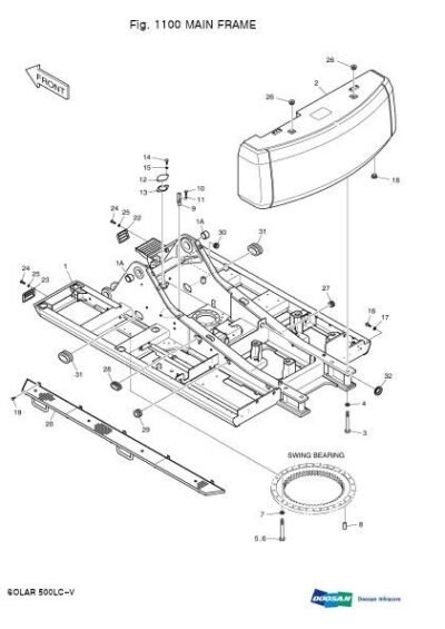 Daewoo Doosan Solar 500lc-v Excavator Parts Manual Download - Image 2