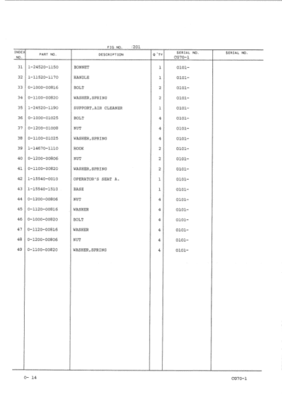 Hitachi CG70 Crawler Carriers Parts Catalog Manual - Image 4