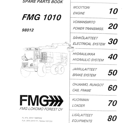 John Deere 1010 Forwarders (SN 10101300–10101457) Parts Catalog Manual
