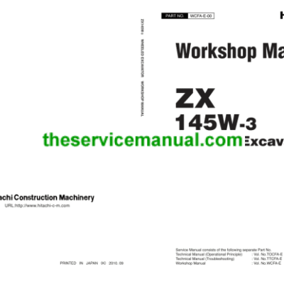 Hitachi ZX145W-3 Wheel Excavator Service Repair Manual