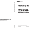 Hitachi ZX30U-5A Mini Excavator Service Repair Manual