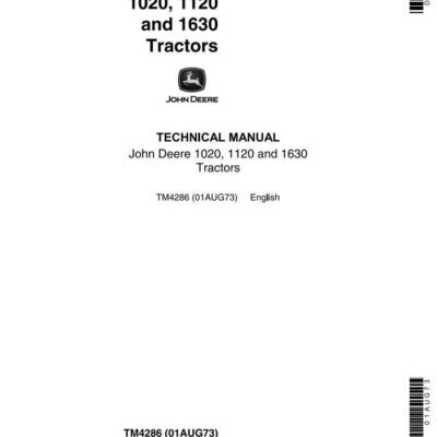 John Deere 1020 1120 1630 Tractors Service Manual