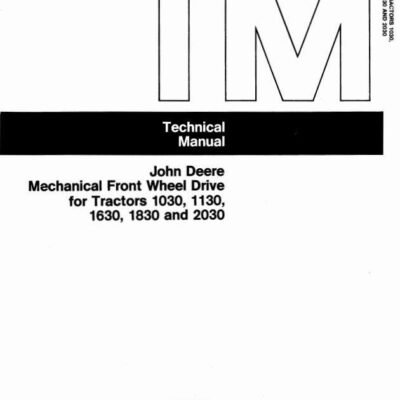 John Deere 1030 2030 Tractors Technical Manual