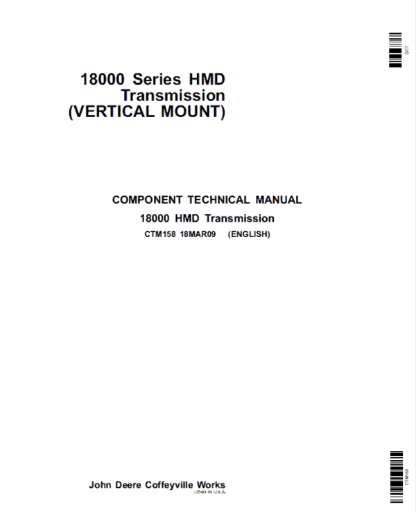 John-Deere-18000-Series-HMD-Transmission-–-Vertical-Mount-Repair-Manual-CTM158.png John Deere 18000 Series HMD Transmission – Vertical Mount Repair Manual (CTM158)