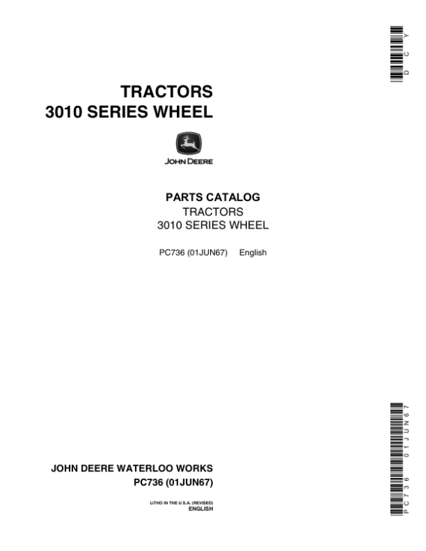 John Deere 3010 Tractors Parts Catalog Manual John Deere 3010 Tractors Parts Catalog Manual - Image 5