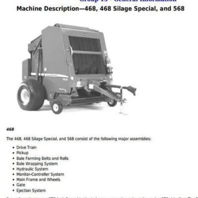 John Deere 468, 468 Silage 568 Service Repair Manual
