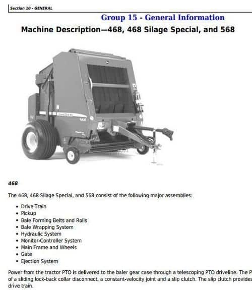 John Deere 468, 468 Silage 568 Service Repair Manual John Deere 468, 468 Silage 568 Service Repair Manual