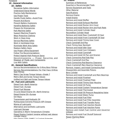 John Deere XUV865E, XUV865M, XUV865R Gator Utility Vehicle Repair Manual