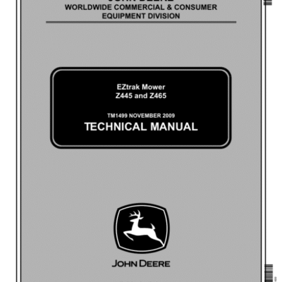 John Deere Z445, Z465 EZtrak Mower Repair Manual