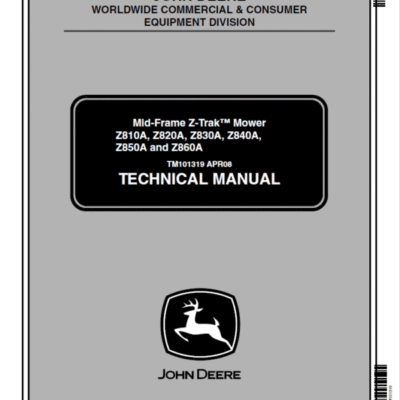 Cart John Deere Z840A, Z850A Mower Repair Manual