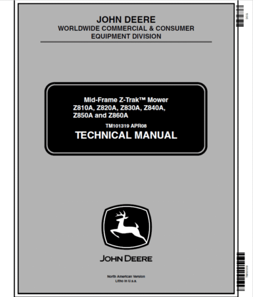 John Deere Z810A ZTrak Mower Repair Manual