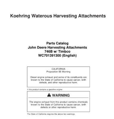 Koehring 746B Hyundai Felling Heads Parts Manual