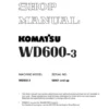 Komatsu WD600-3 Wheel Dozer Manual