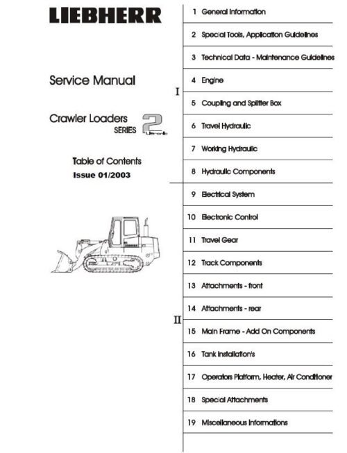 Liebherr Lr622, Lr622b Crawler Loaders Series 2 Litronic Service Repair Manual
