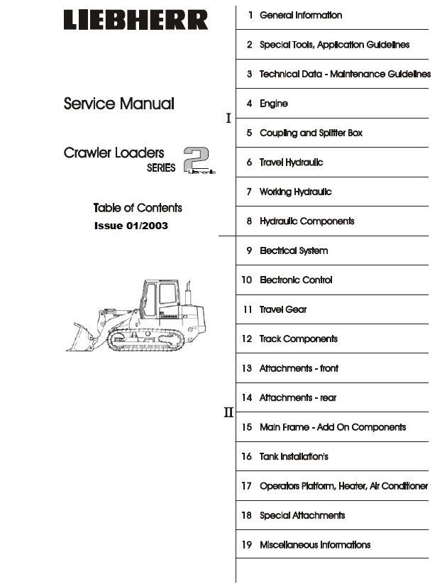 Liebherr Lr622, Lr622b Crawler Loaders Series 2 Litronic Service Repair Manual Liebherr Lr622, Lr622b Crawler Loaders Series 2 Litronic Service Repair Manual