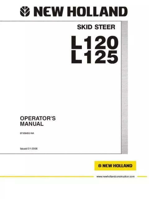New Holland L120 L125 Skid Steer Loader Master Parts Manual New Holland L120 L125 Skid Steer Loader Master Parts Manual