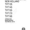 New Holland Tvt135 Tvt145 Tvt155 Tractors Service Manual
