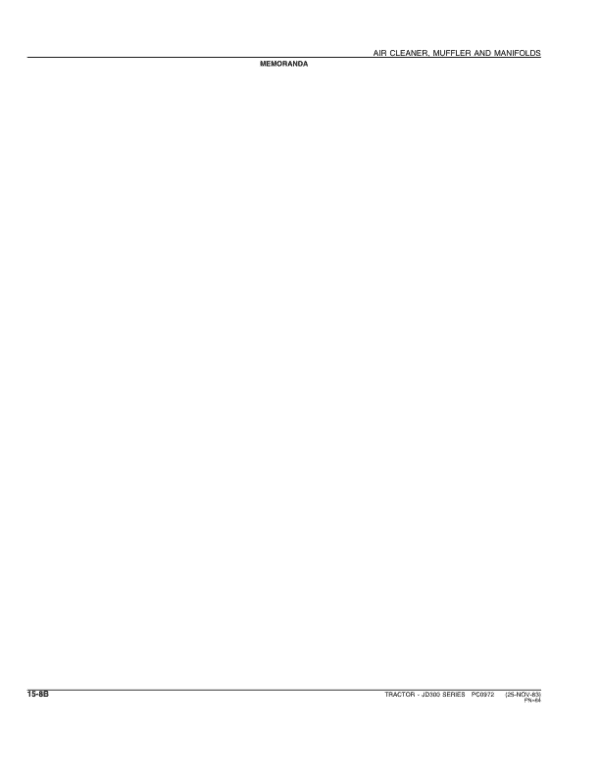 John Deere 300 Tractors Parts Catalog Manual John Deere 300 Tractors Parts Catalog Manual - Image 2