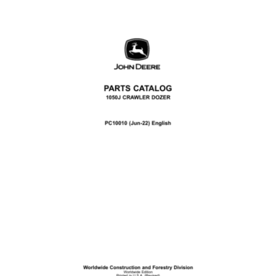 John Deere 1050J Crawler Dozers Parts Catalog Manual