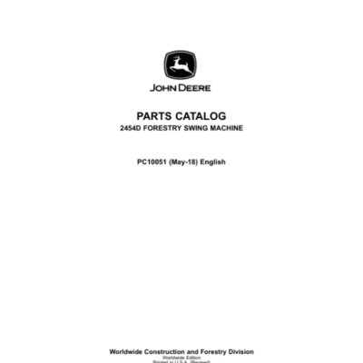 John Deere 2454D Swing Machines (SN D240001-D240324) Parts Catalog Manual