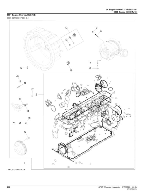 John Deere 1470E IT4 Wheeled Harvesters (SN 001801-) Parts Catalog Manual John Deere 1470E IT4 Wheeled Harvesters (SN 001801-) Parts Catalog Manual - Image 2