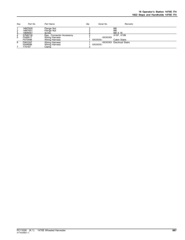 John Deere 1470E IT4 Wheeled Harvesters (SN 001801-) Parts Catalog Manual John Deere 1470E IT4 Wheeled Harvesters (SN 001801-) Parts Catalog Manual - Image 4