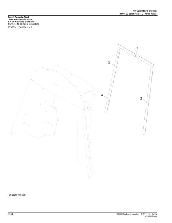 John Deere 310K Backhoes (SN C219607-C277404 & D219607-D277404) Parts Catalog Manual John Deere 310K Backhoes (SN C219607-C277404 & D219607-D277404) Parts Catalog Manual - Image 4