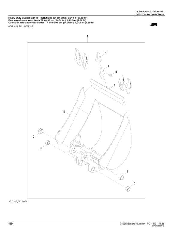 John Deere 310SK Backhoes (SN C219607-277407 & D219607-277407) Parts Catalog Manual John Deere 310SK Backhoes (SN C219607-277407 & D219607-277407) Parts Catalog Manual - Image 3