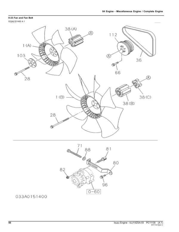 Isuzu 4JJ1, 4JJ1XZSA-03 Engine Parts Catalog Manual Isuzu 4JJ1, 4JJ1XZSA-03 Engine Parts Catalog Manual - Image 3