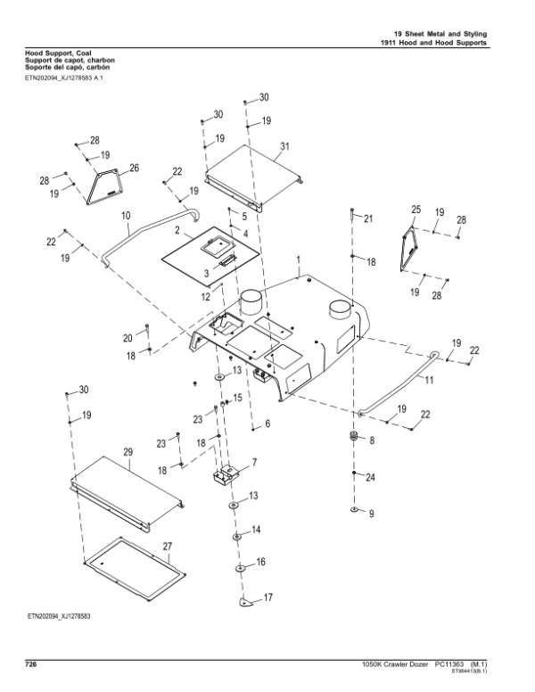 John Deere 1050K Crawler Dozers Parts Catalog Manual John Deere 1050K Crawler Dozers Parts Catalog Manual - Image 4