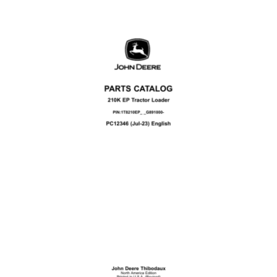 John Deere 210K Loaders (SN PIN:1T8210EP_ _G891000-) Parts Catalog Manual