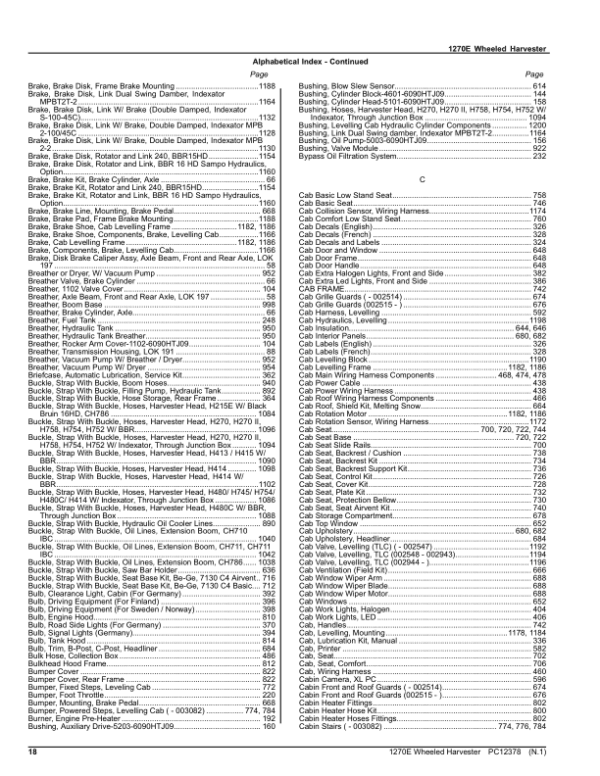 John Deere 1270E IT4 T3 8W Wheeled Harvesters Parts Catalog Manual John Deere 1270E IT4 T3 8W Wheeled Harvesters Parts Catalog Manual - Image 3