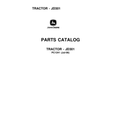 John Deere 301 Tractors Parts Catalog Manual