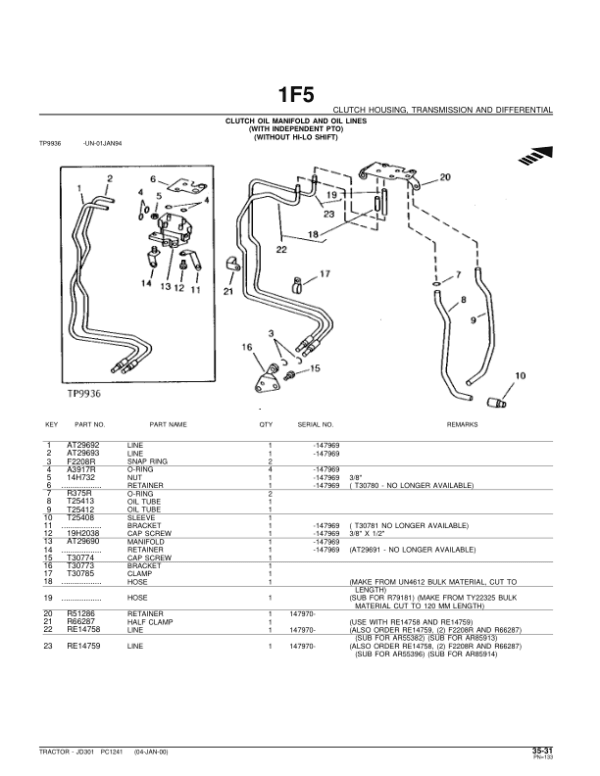 John Deere 301 Tractors Parts Catalog Manual John Deere 301 Tractors Parts Catalog Manual - Image 4