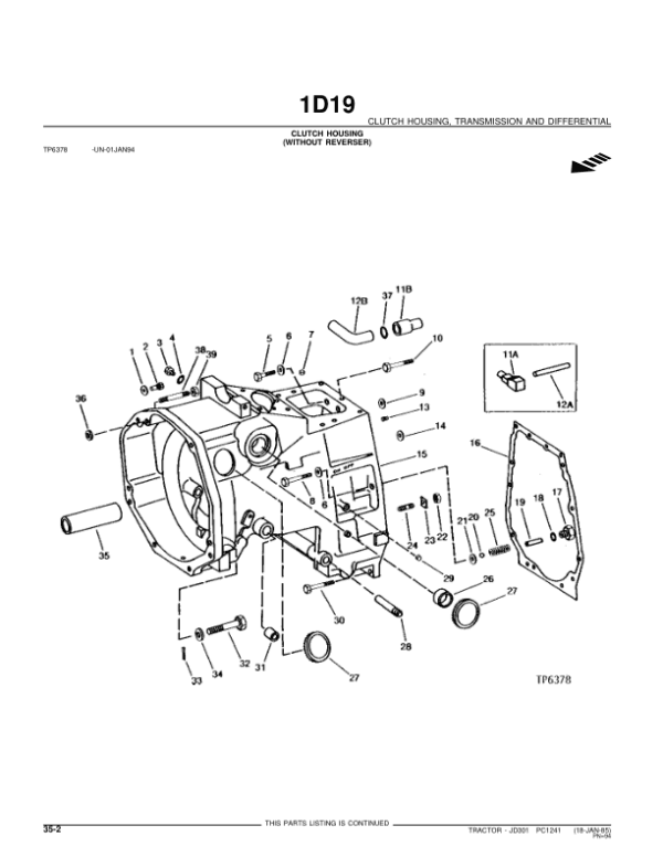 John Deere 301 Tractors Parts Catalog Manual John Deere 301 Tractors Parts Catalog Manual - Image 3