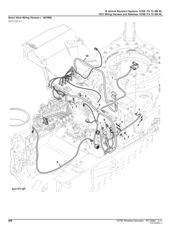 John Deere 1270E IT4 T2 6W Wheeled Harvesters (SN 003009 –003173) Parts Catalog Manual John Deere 1270E IT4 T2 6W Wheeled Harvesters (SN 003009 –003173) Parts Catalog Manual - Image 4