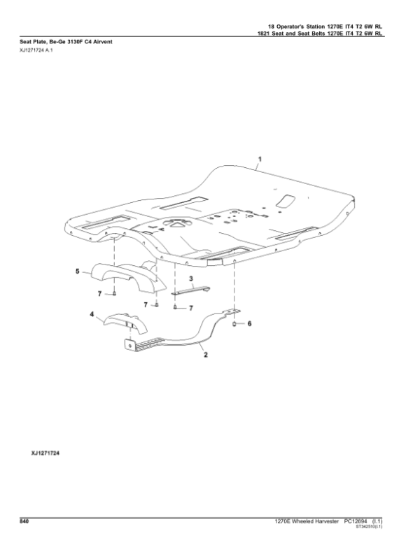 John Deere 1270E IT4 T2 6W Wheeled Harvesters (SN 003009 –003173) Parts Catalog Manual John Deere 1270E IT4 T2 6W Wheeled Harvesters (SN 003009 –003173) Parts Catalog Manual - Image 3
