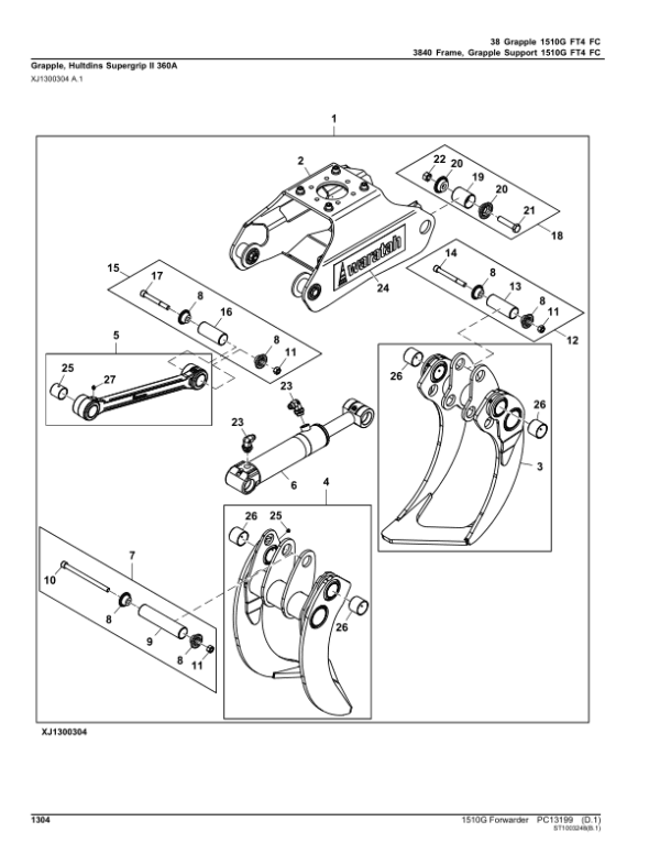 John Deere 1510G FT4 FFC Forwarders (SN F003601-004010) Parts Catalog Manual John Deere 1510G FT4 FFC Forwarders (SN F003601-004010) Parts Catalog Manual - Image 2