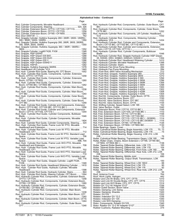 John Deere 1510G T3 FFC Forwarders (SN D003601-004180) Parts Catalog Manual John Deere 1510G T3 FFC Forwarders (SN D003601-004180) Parts Catalog Manual - Image 2