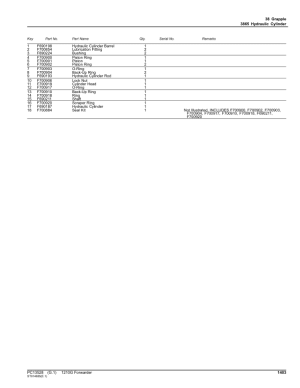 John Deere 1210G T2 FFC Forwarders (SN C002509-) Parts Catalog Manual John Deere 1210G T2 FFC Forwarders (SN C002509-) Parts Catalog Manual - Image 2